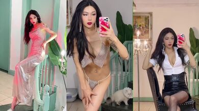 深圳风情万种-Ts辣辣小柒- 超火辣、知性端庄，看到下体有仙女棒 我惊呆了！